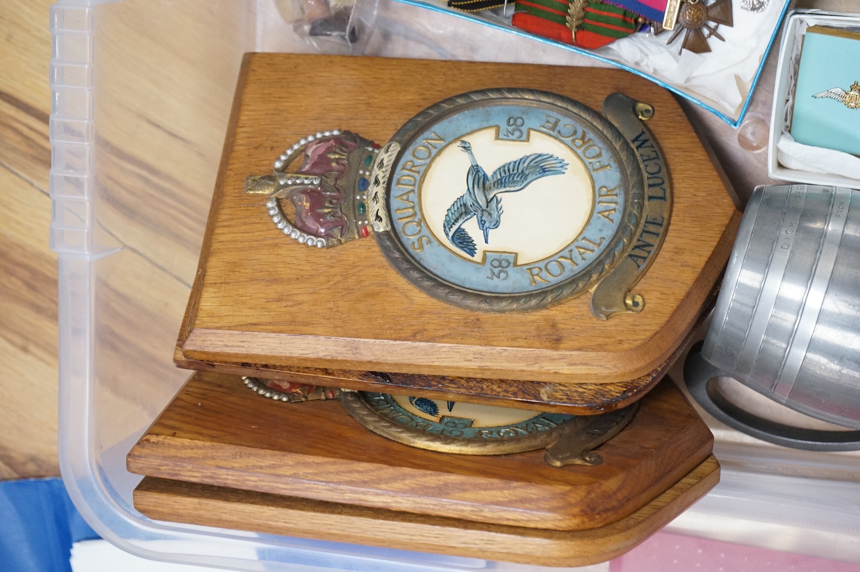 An RAF archive including a WWII DFC medal group awarded to Wing Commander Richard Douglas Speare, comprising; the Distinguished Flying Medal, Air Crew Europe Star, DSO dated 1944, 1939 to 1945 Star, 1939 to 1945 Medal, a